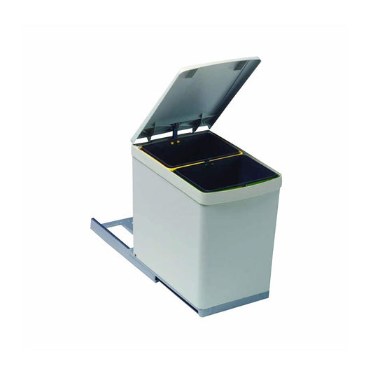 Cos gunoi plastic pentru corp -300mm 2x7.5L gri
