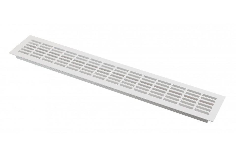 Grila ventilatie aluminiu, 480x80 mm, Alb Mat GTV