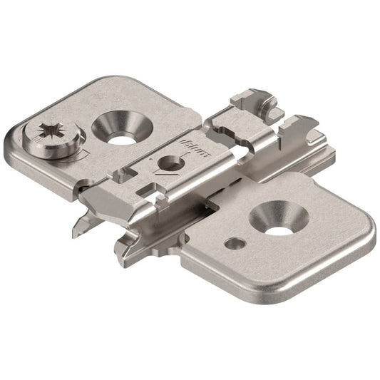 Placuta balama clip 37 32 in cruce cu excentric H 0mm nichelat cu suruburi 173H7100 BLUM
