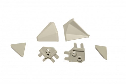 Accesorii inaltator alum neted ALB set 6piese-STR